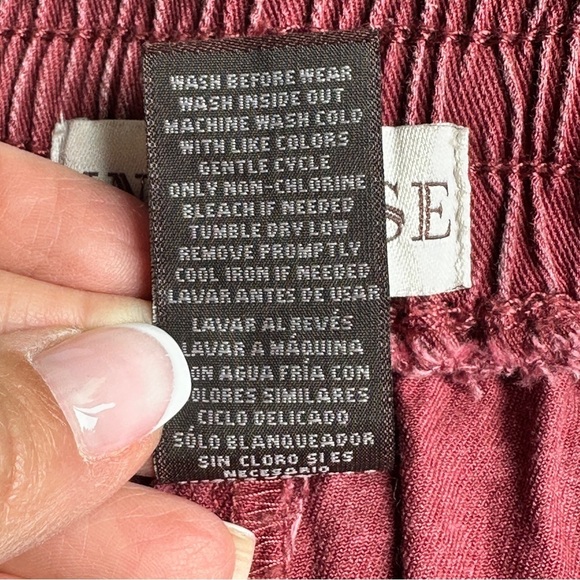 Knox Rose Burgundy High Waist Paperbag Shorts L - Picture 5 of 9